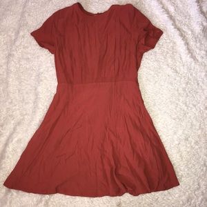 🎀Brick orange A line dress